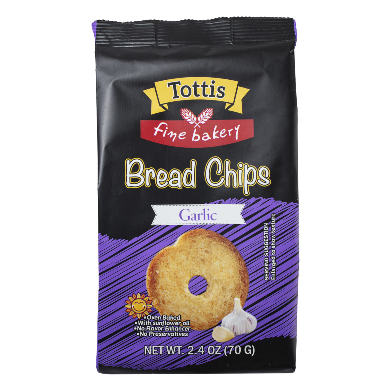 Roasted Garlic Bread Chips